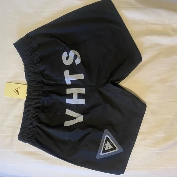 VHTS Black Athletic Shorts - Picture 2 of 2